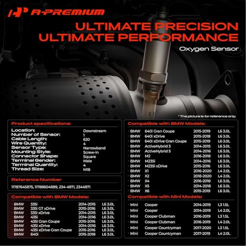 Sensor de oxígeno A-Premium compatible con BMW y Mini Cooper miniatura 2