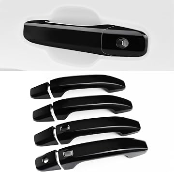 DLOEVG Car Door Handle Covers Compatible for 2019-2023 2024 2025 2026 Chevy Silverado/GMC Sierra 1500 2500HD 3500HD Accessories for Coloroda 2024 2025 2026 with 2 Holes for Auto Lock Gloosy Black