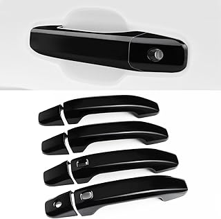 DLOEVG Car Door Handle Covers Compatible for 2019-2023 2024 2025 2026 Chevy Silverado/GMC Sierra 1500 2500HD 3500HD Accessories for Coloroda 2024 2025 2026 with 2 Holes for Auto Lock (Glossy Black)