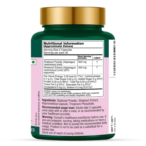 Image of VAHDAM Shatavari Capsules | Menopause, Lactation, Postnatal Recovery & Hormonal Balance | 5X More Potent than Regular Powder | Dual Spectrum Formula | Vegan, Gluten-Free | 60 Veg Capsules