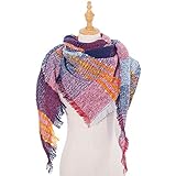 SlimpleStudio Winterschal Tücher Frauen Bunte Schals warme Schals Winterschal Dreieckige Schals Halstuch (Color : 19)
