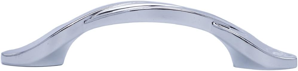 Amazon Basics Twisted Cabinet Handle, 4.5-inch Length (3-inch Hole Center), Polished Chrome, 10-Pack