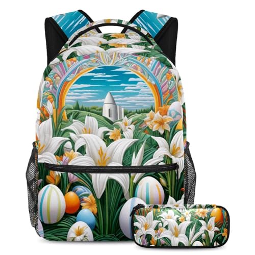 Sac à dos de grande capacité pour éviter le mal de dos à la rentrée avec sa trousse assortie