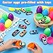 Craiiby 24 Pack Easter Eggs with Toys Inside, Prefilled Easter Eggs with Different Pull Back Racing Cars for Toddler Kids Basket Stuffers, Egg Hunt and Party Favors, Filled Easter Eggs