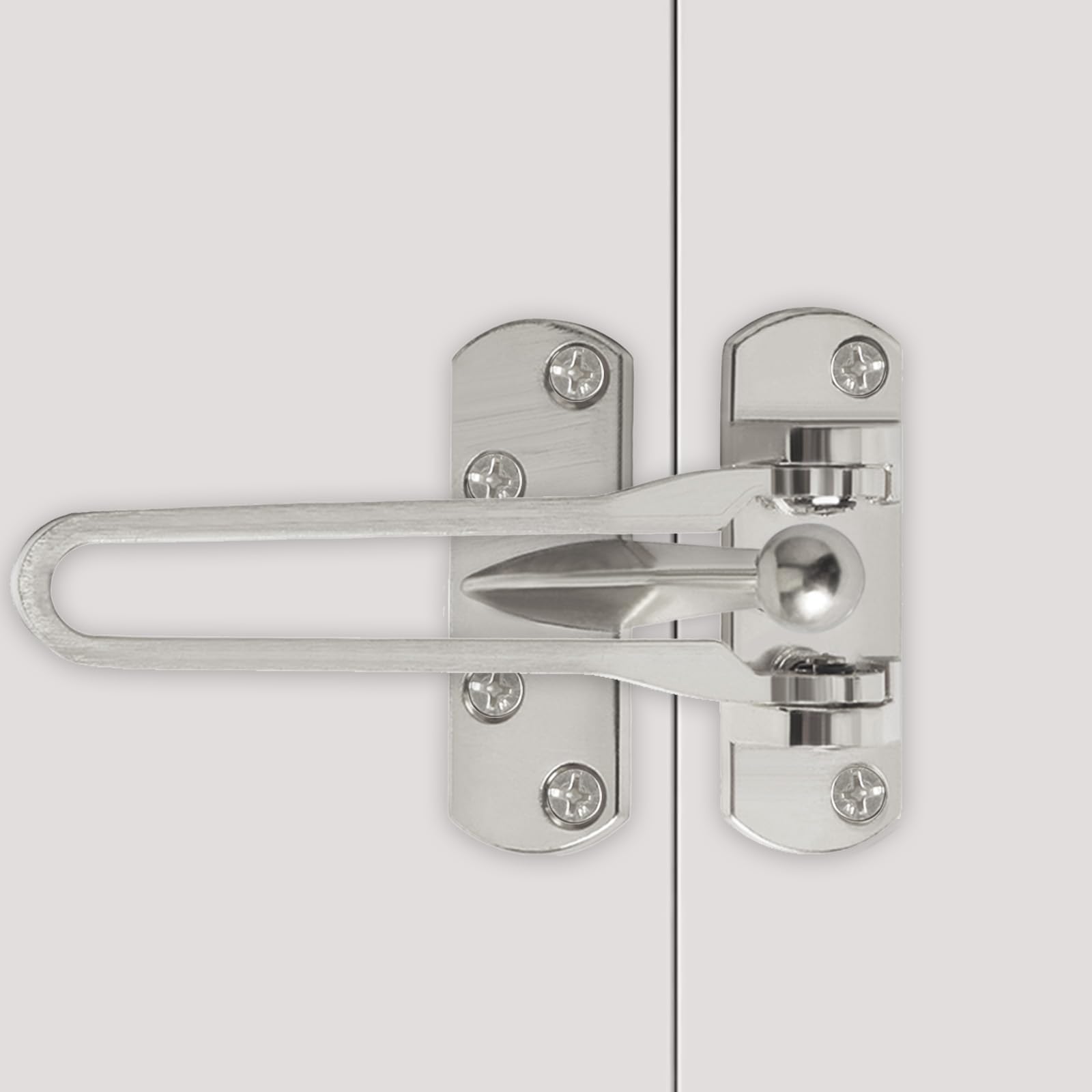 Alise Cerradura de puerta de barra oscilante, cerradura de puerta para puertas delanteras y puertas interiores, pestillo de seguridad para niños, seguridad del hogar, cerradura de pestillo de hotel