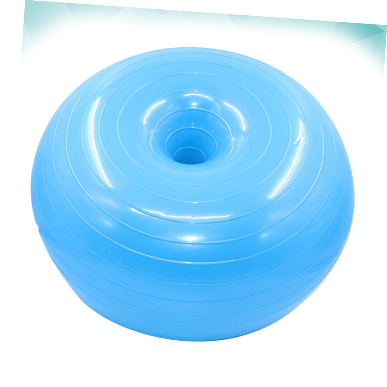 Abaodam Donut Förmiger Yoga Hilfsball Explosionssicherer Fitnessball für Zuhause mit Luftpumpe Hellblau für Balance Stretching und Effektives Training