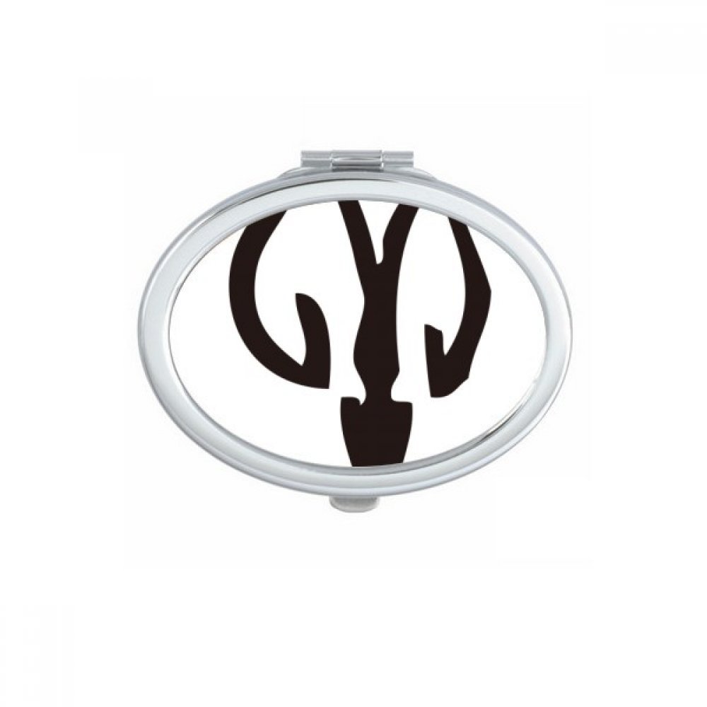 Miroir de poche de signe zodiacal chinois cheval pour retouches de maquillage nomade