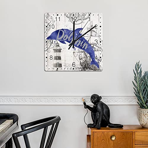 Horloge murale rustique en bois patiné style vintage chic - 4