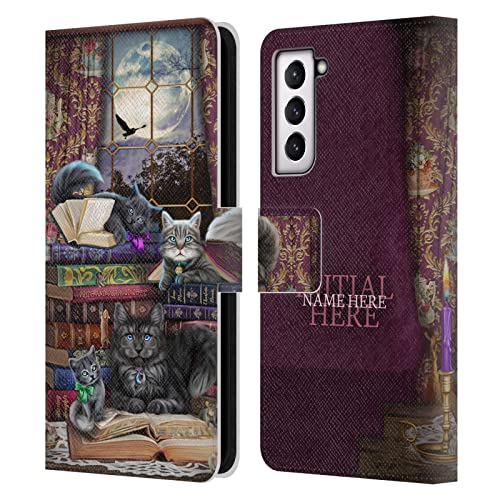 Coque Samsung S21 Brigid Ashwood - Protection en cuir personnalisée Chats et Livres