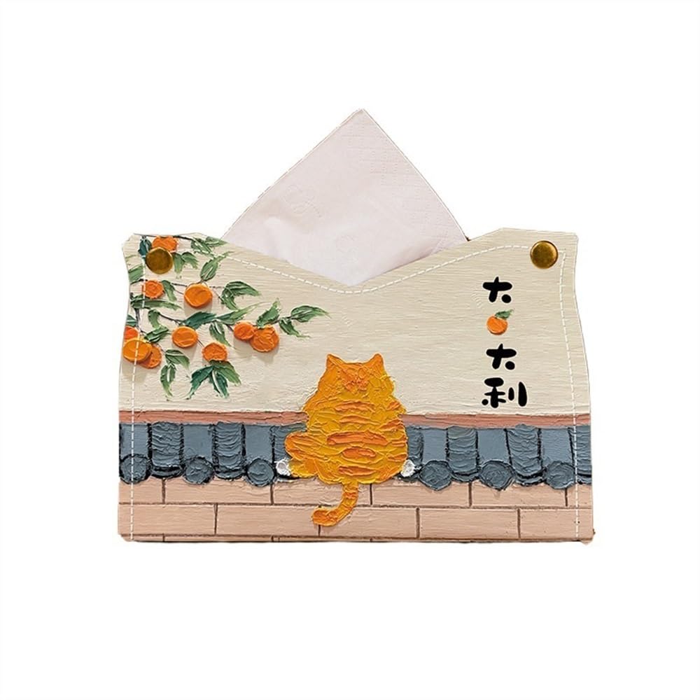 ROHCGHC Tissue boxes, Household Office Tissue Cover Case Paper Holder Napkin Dispenser for Home(Multicolored)