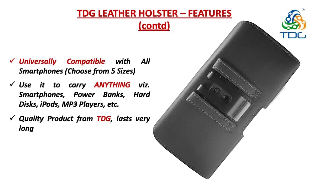TDG Pu Leather Pouch Cover Holster Belt Clip Case Magnetic Cover Compatible for Apple iPhone Latest mobiles (iPhone 15 Pro) 4