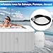 Inflatable Hot Tub Hose Set, Air Bathtub Hose Pipe Tube with Connecting Nut Portable Hot Tub Replacement Hose Spa Inflate Draining Hose for Coleman, Intex Bath Tub Replacement Parts