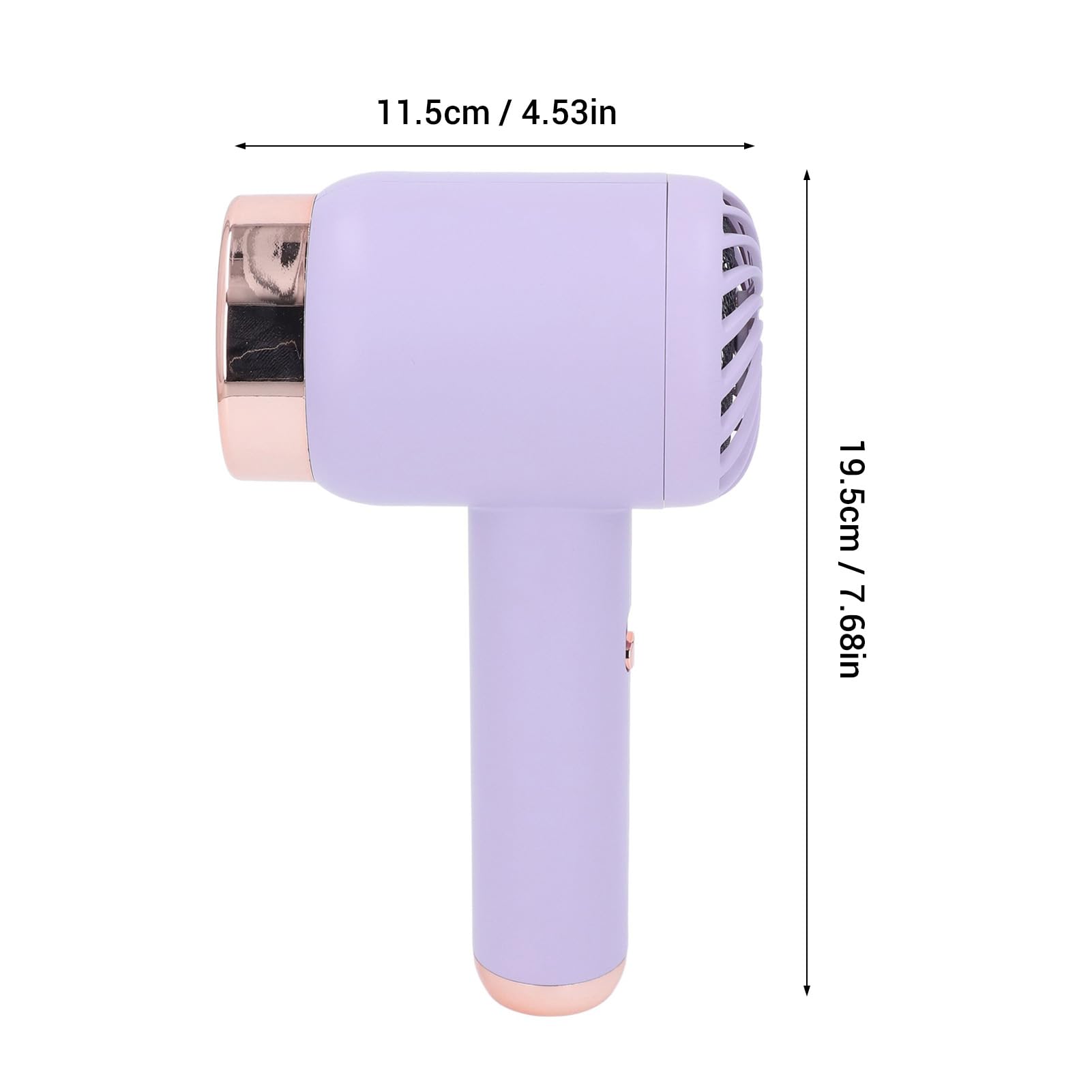 SIXRUN Asciugacapelli Ionico Cordless, 1500mAh, Portatile, Motore ad Alta Potenza, Modalità Caldo e Freddo, Viola, 501g