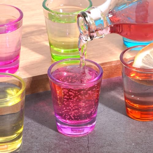 Zzyfgh 6 Pack Shot Glasses Set,1.5 Oz Colorful Shot Glass With Heavy Base,Shot Glass For Vodka thumb #4