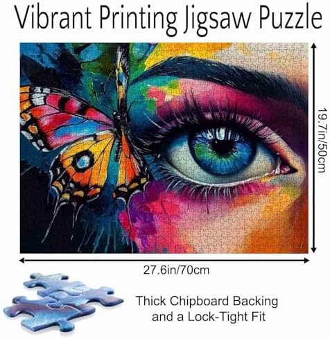 Seksi Kız Gözleri Yapboz Yetişkinler için 1000 Parça Kadın Yüz Boyama Grafiti Moda Göz Makyaj Yapboz 1000 Parça Yapboz Duvar Dekoru Kendin Yap Kendin Yap - Görsel 2