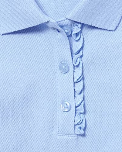 The Children's Place Girl's Long Sleeve Ruffle Pique Polo, Daybreak, Large2