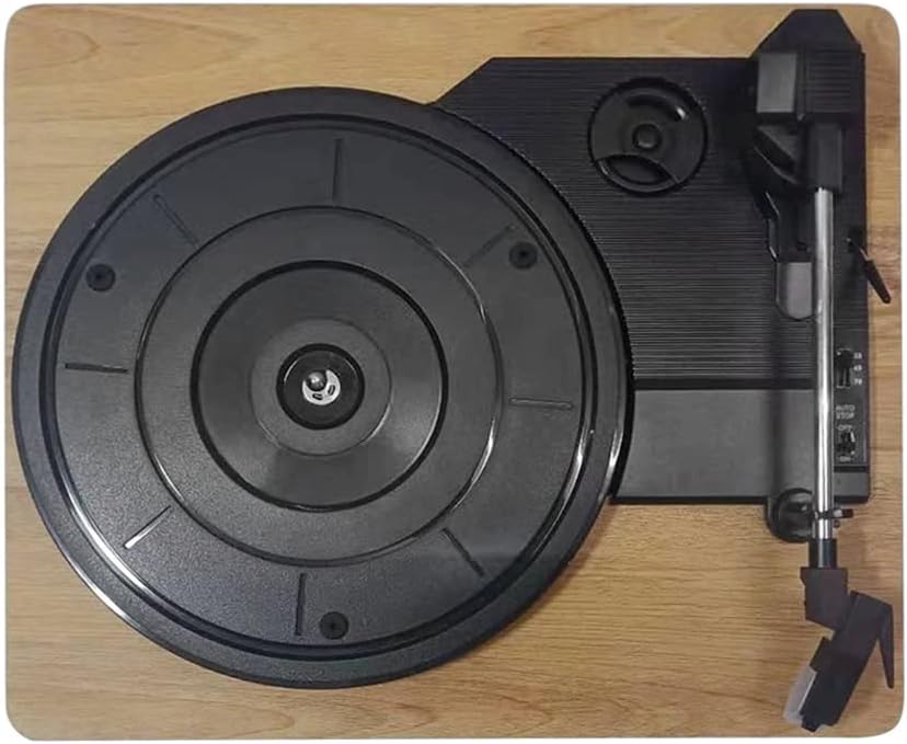 33/45/78 RPM Record Player Antique Gramophone Turntable Disc Headphone Jack Portable Phonograph Speaker