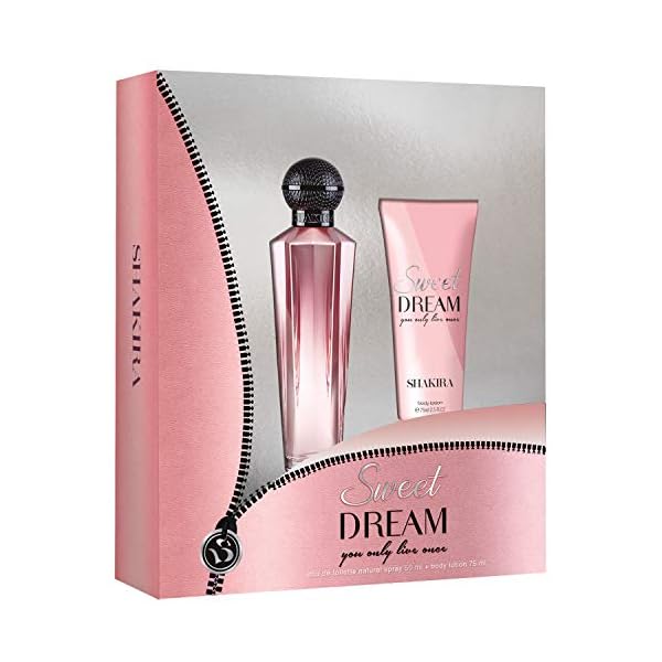 Shakira Perfumes - Sweet Dream EDT for Women and Body Lotion - 1.7 Fl Oz EDT + 2.5 Fl Oz Body Lotion - Sweet and Floral Fragrance