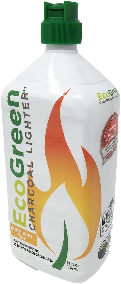 EcoGreen Natural Charcoal Starter Lighter Fluid, Petroleum Free BBQ Fire Starter and Grill Starter for Charcoal Grills, 100% Natural Charcoal Lighter Fluid
