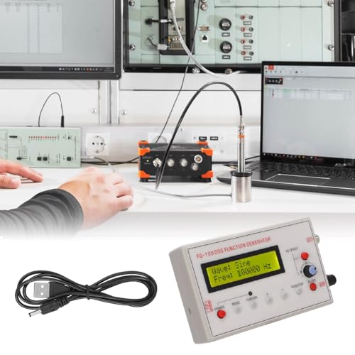 Image of FG-100 1HZ-500KHZ DDS Functional Generator, Function Low Frequency Power Supply DC3.5-10V Counter Source Meter Module Forward Sawtooth Waves Signal Triangle Sinusoidal Calibration Coefficient