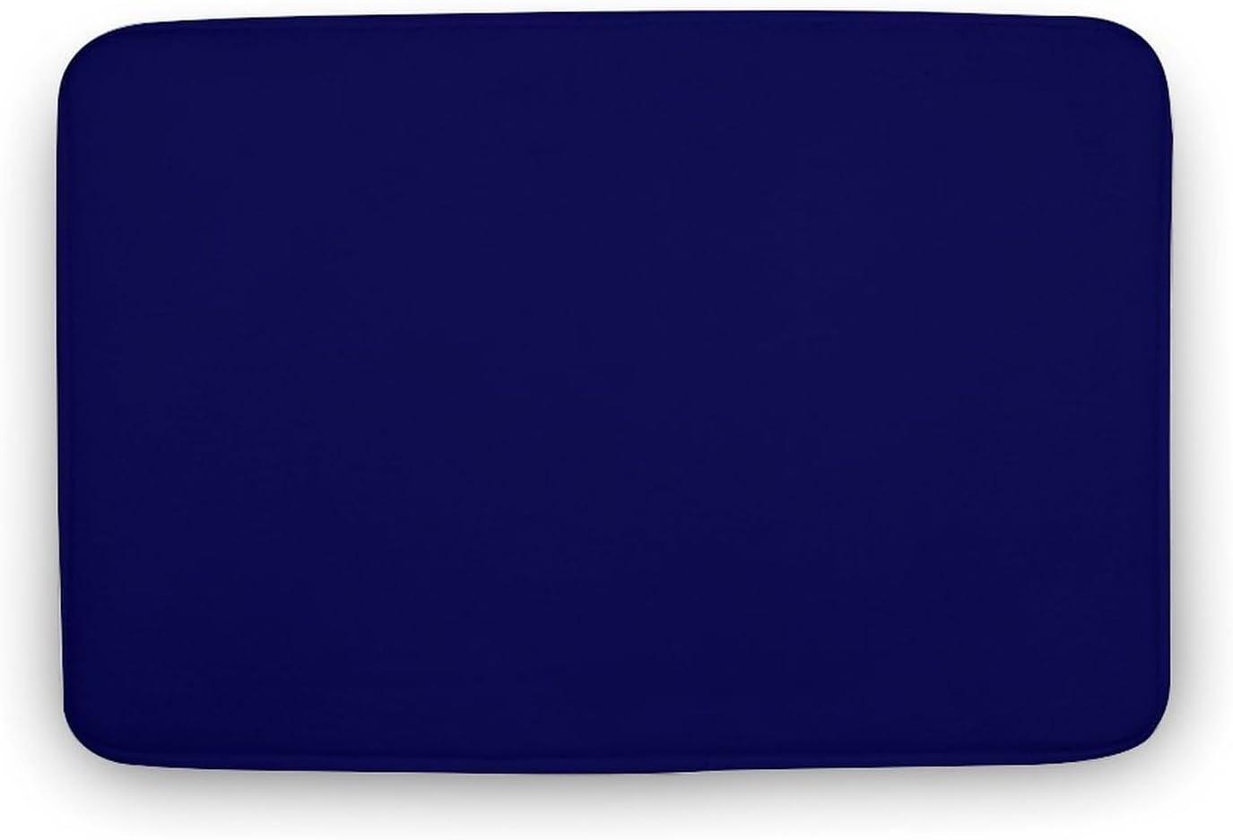 Dark Blue Solid Color Elegant Simple Bathroom Rug, Non Slip & Soft Absorbent Bath Mat Carpets for Bathroom 20" x 32"