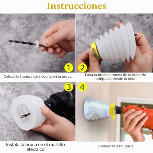 Miniatura 6 de Recoge Polvo Taladro,Colector De Polvo De Taladro Electrico Caucho Estirable Colector De Polvo Para Taladro,Eléctrico Taladro Cubierta De Polvo Para Taladras En Horizontal O Vertical