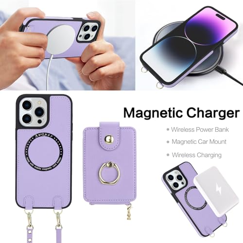 Coque iPhone 15 Pro Max MagSafe et blocage RFID avec béquille anneau