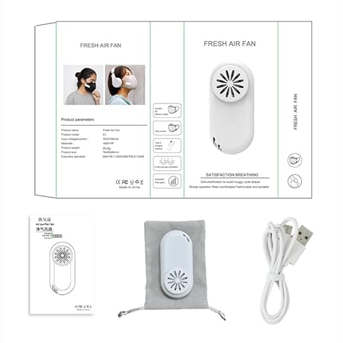 Tykoo Face Mask Fan Portable Mini Mask Cooling Fan With Clip Electric Mask Air Fans For Kids And Adults thumb #6