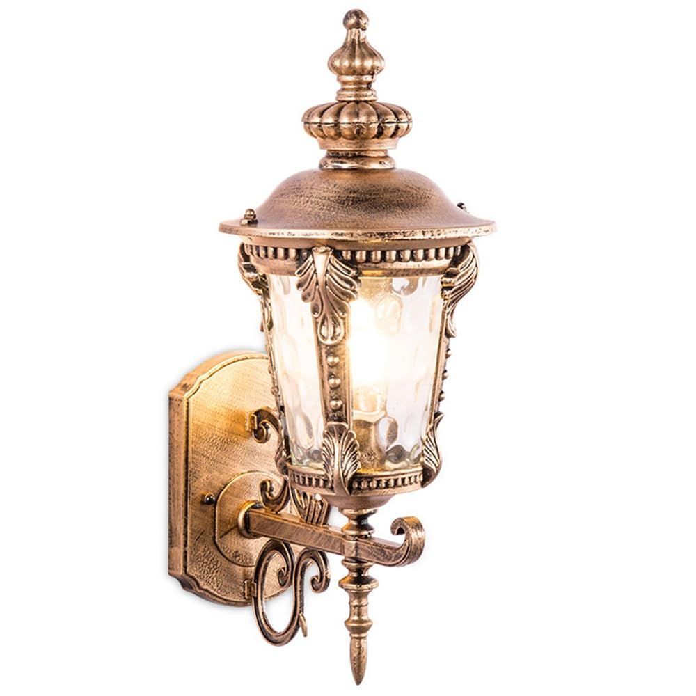 Éclairage de porche extérieur GYORI grande applique en verre pour patio et terrasse