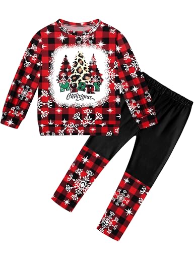 Image of DONWEN Toddler Girl Clothes,Tie Dye Sweatsuit 2 Piece Girls Outfits Graphic Pullover Top Pants Girls Fall Winter Outfit