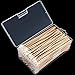 Norme 300 Pieces 6 Inch Caliber Cotton Cleaning Swabs Round/pointed Tip with Wooden Handle Cleaning Swabs for Jewelry Ceramics Electronics in Storage Case (Pointed Tip)