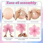 18Pcs Pastel Classroom Decor Kit, Pastel Paper Lanterns Paper Flowers Fans for Women Girls Spring Birthday Wall Baby Shower Wedding Party Rainbow Classroom Decorations - Image 3