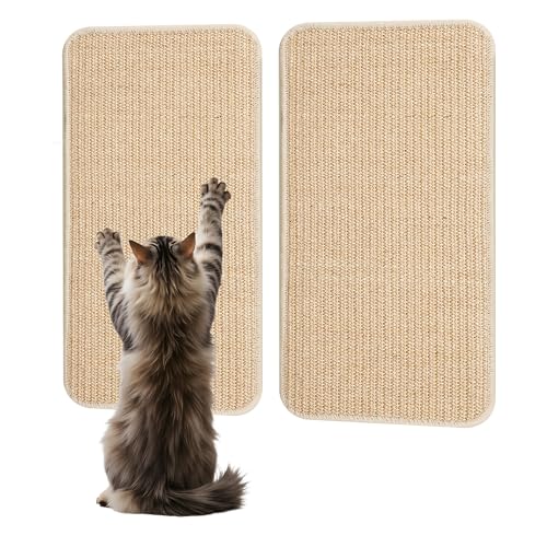2 Stück Kratzmatte Katze Set,Robust und langlebig,Kratzbretter Katze Sisal,50x25cm,Katzen Kratzbrett,Schützen Sie Ihr Sofa, Möbel, Teppich und...