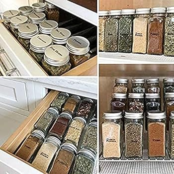 Amazon.com : Talented Kitchen Clear Spice Labels - 125 ...