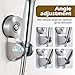 YOHOM Suction Cup Shower Head Holder for Handheld Shower Adjustable Shower Bracket Holder No Drill Waterproof Shower Wand Holder, Stainless Steel, No-Tool Installation, Brushed Finish