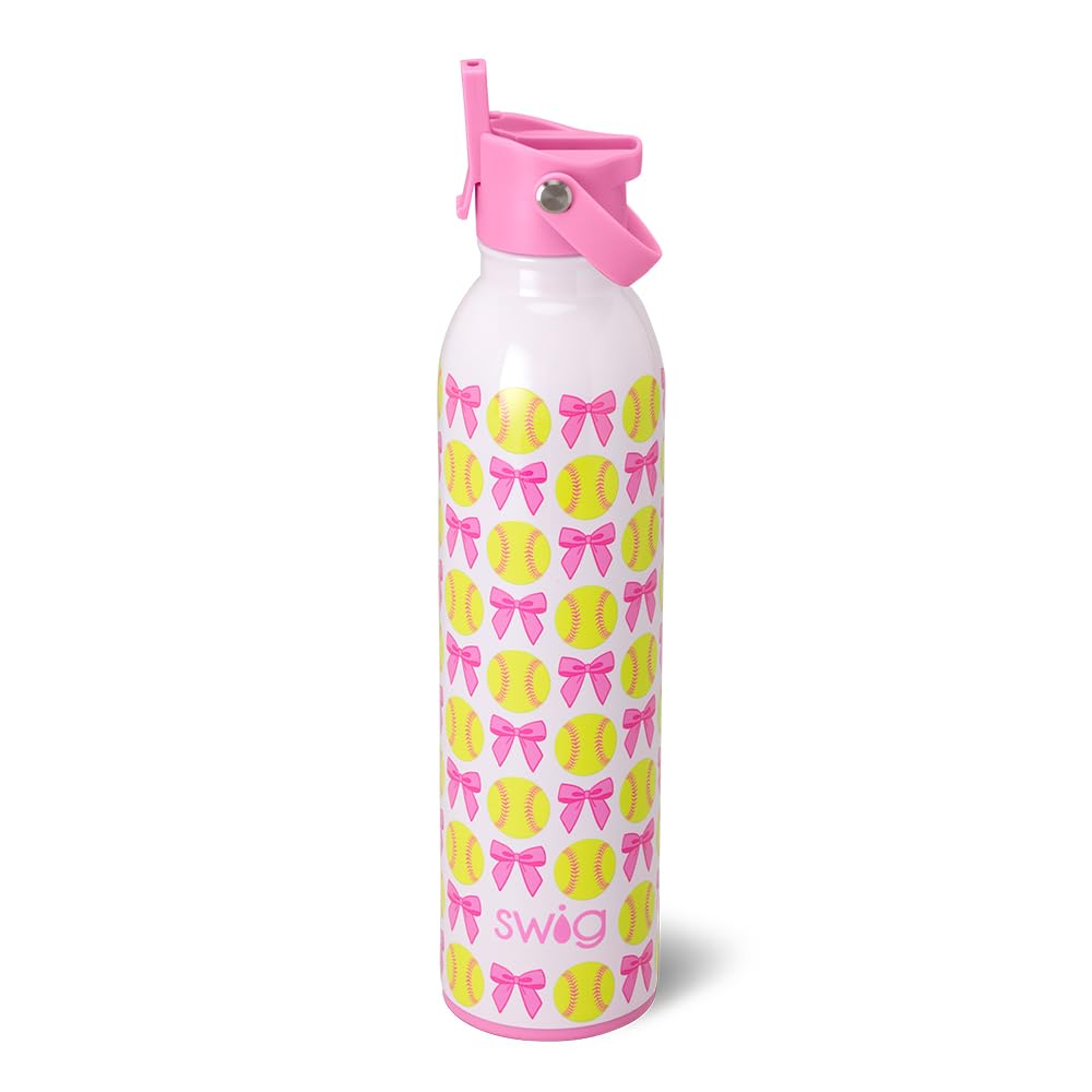 Swig Life 26oz Insulated Water Bottle With Straw - Stainless Steel, Cup Holder Friendly, Leak Proof (Chicks Dig It)