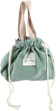 Leadigol Lunch Tote Pouch,7.81 inches, Canvas Lunch Box Drawstring Picnic Tote,Small Lunch Bag,for Work Picnic