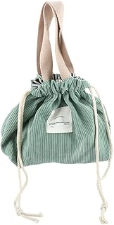 Leadigol Lunch Tote Pouch,7.81 inches, Canvas Lunch Box Drawstring Picnic Tote,Small Lunch Bag,for Work Picnic