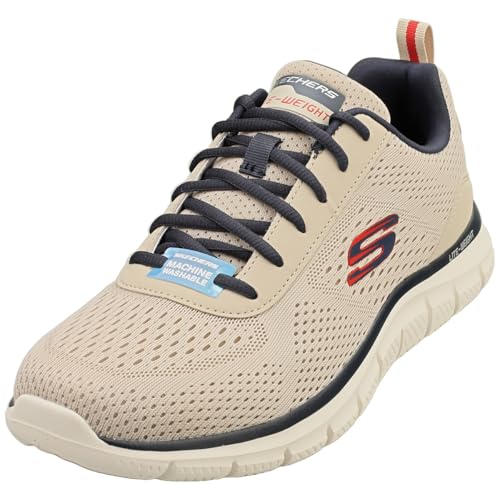 Image of Skechers Men's Track Leshur | Casual, Memory Foam, Machine Washable, Vegan, Lightweight Mesh, Traditional Lace-up