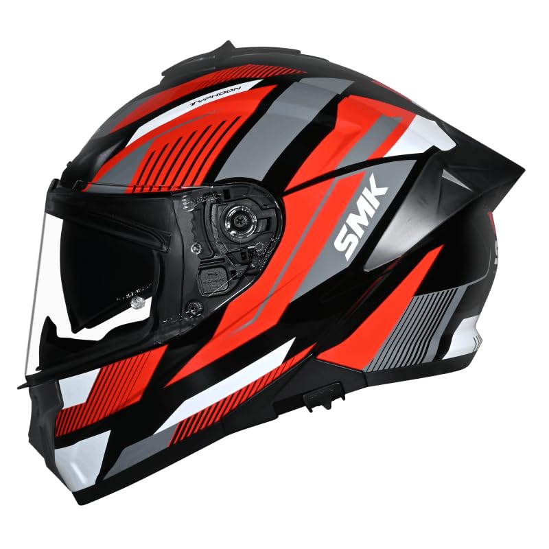 Image of SMK Typhoon Sparko Dual Visor Full Face Helmet, ISI DOT ECE 22.06 Certified