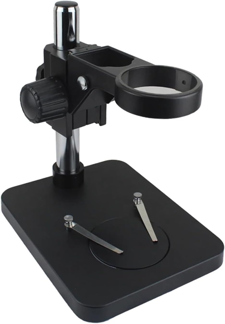 Adjustable 76mm Holder Miroscope Stand 32mm Pillar Table Microscope Support for Trinocular Binocular Stereo Microscope (Black)