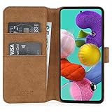 32nd Floral Series 2.0 - Design PU Leather Book Wallet Case Cover for Samsung Galaxy A51 (2020), Designer Flower Pattern Wallet Style Flip Case With Card Slots - Vintage Rose Indigo - Image 4