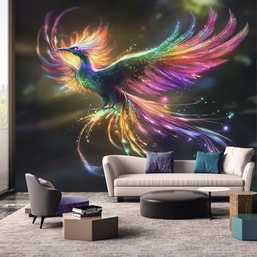 Papier peint Phoenix : évadez-vous dans un salon aux motifs fantastiques
