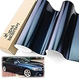 Chameleon Matte Metallic Midnight Blue Vinyl Wrap Self Adhsive Bubble Free Channel - 4'x8' (10cmx20cm) Sample
