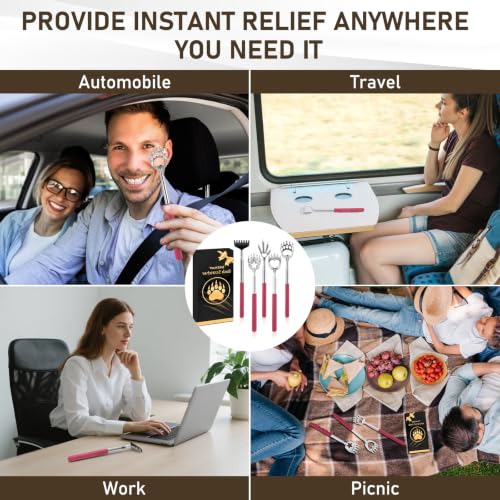 Image of SIKEMAY 5 Pack Back Scratcher, Stocking Stuffers for Men Women Adults