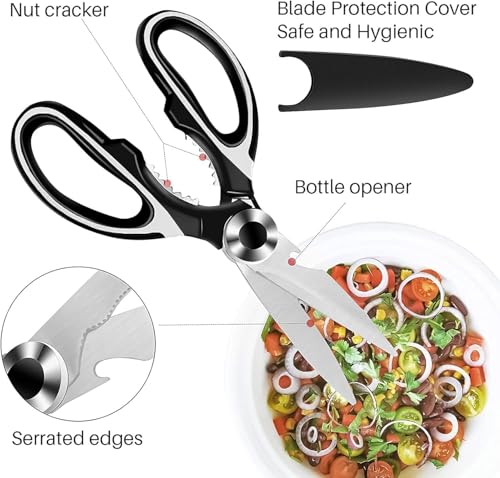 Image of VRIND'S ENTERPRISE Stainless Steel Chef Knife Set Meat Professional Knife with Sharp Blade with Ergonomic Handle Sharp Manual Sharpening Knives for Home Kitchen (5 Black)