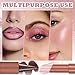 2PCS Lip Liner and Lipstick Lip Combo Set, Brown Plumping Lip Contour Liner Pencil and Pink Lipstick Combo, Solid Lip Gloss Long Lasting Lip Kit with Lip Liner and Gloss for Women Makeup 1#Classic