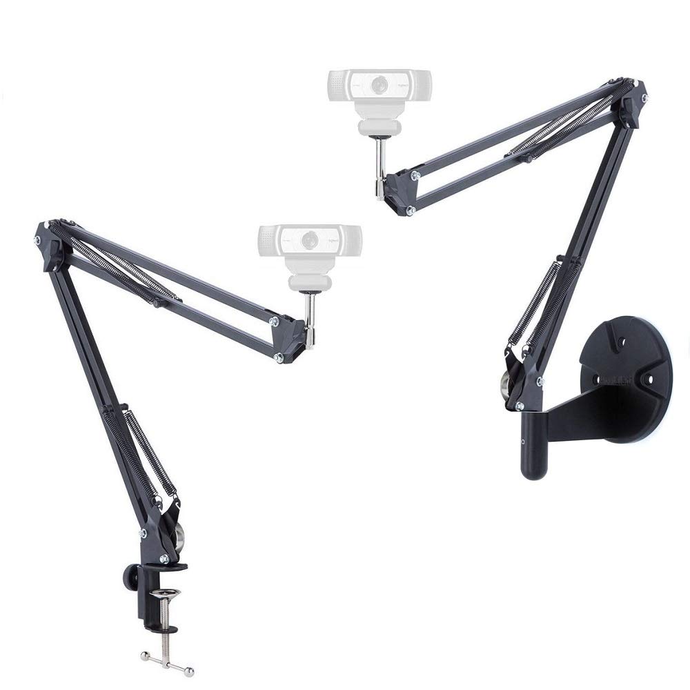 AceTaken Webcam Stand Kit 2in1 Wall Mount and Clamp Arm Holder for Logitech C920 C920s C922x C930e C925e