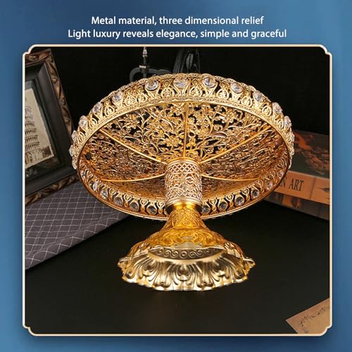 Aramox Vintage Glass Snack Teller, Premium -Material Ideales, Elegante Europäische Küchenschale, für Früchte Salate Partys und Mehr mit Transparenter Glashandwerkskunst und Exquisites