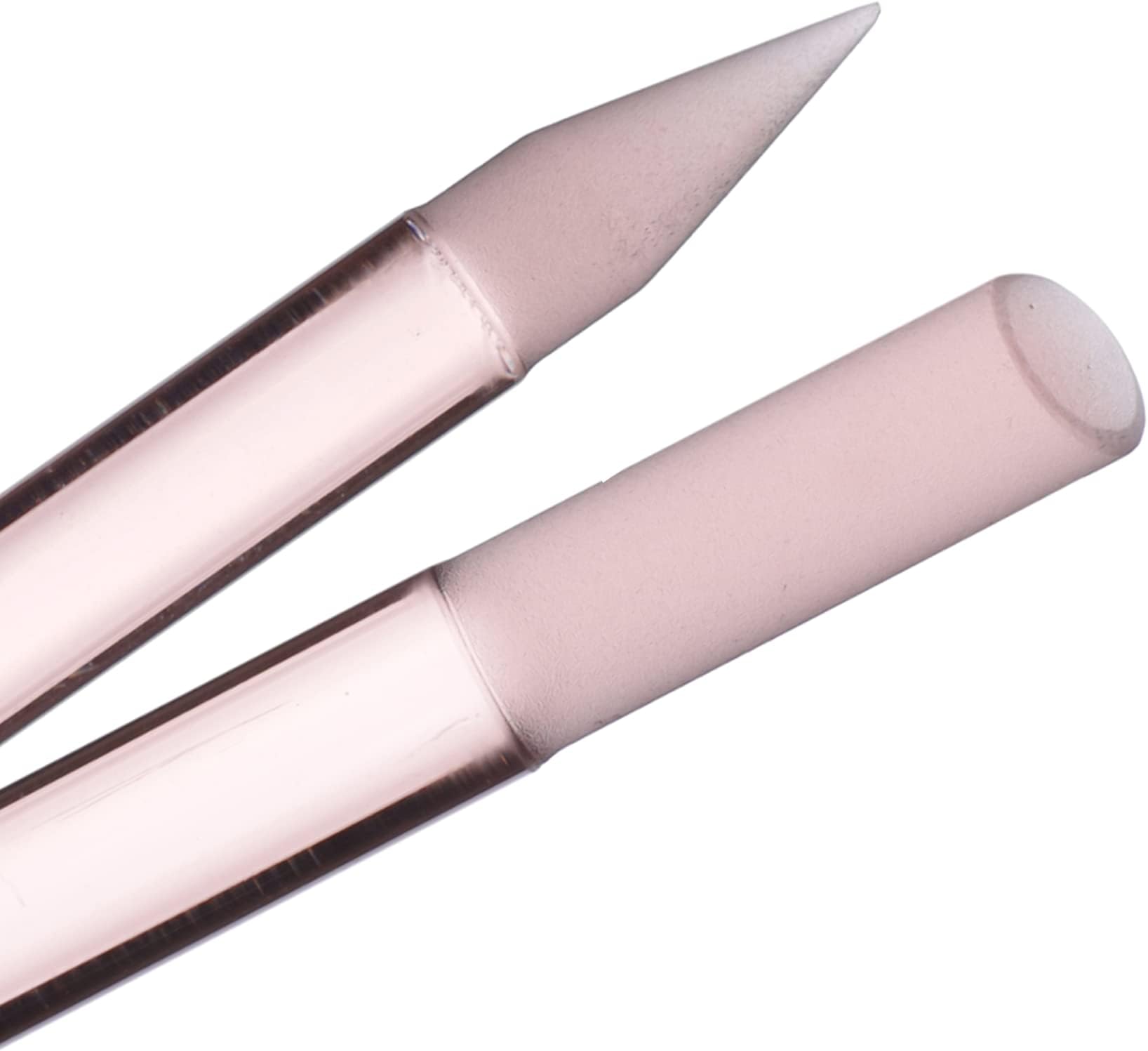 Bona Fide Beauty Czech glass Cuticle Pusher, 1Pc Pink Manicure Stick for Gentle Cuticle Remover. Durable Dual-Sided Reusable Glass Cuticle Stick